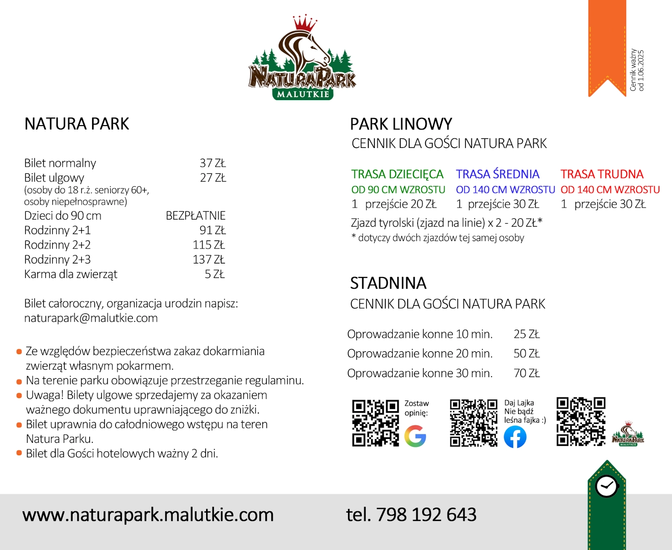 Cennik Natura Park Malutkie